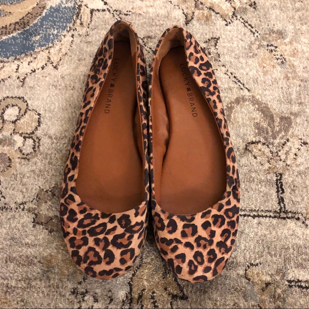 Lucky Brand Leopard Flats 6.5